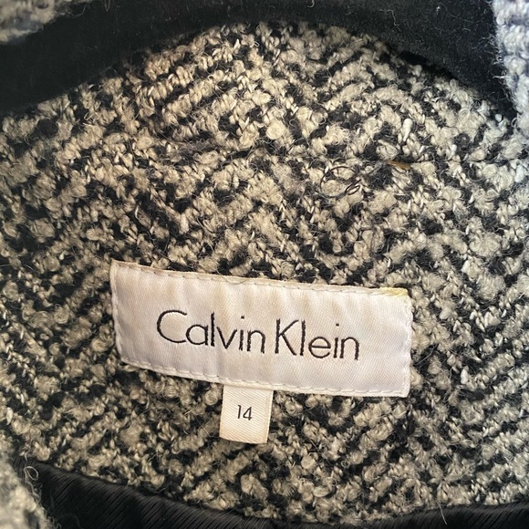 Calvin Klein tweed pea coat - Picture 4 of 4